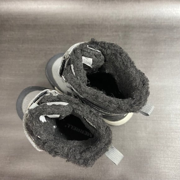 Merrell Snow Crush 2.0 Waterproof Boots Youth Toddler Kids Size 6 Black Shoes - Picture 9 of 10